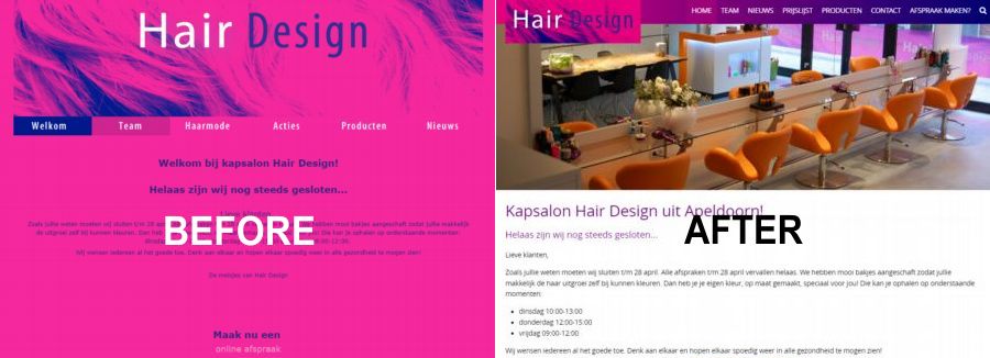 kapsalon website redesign